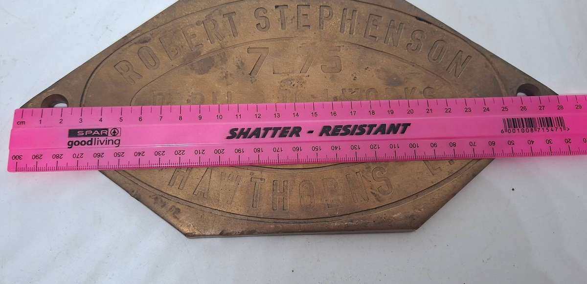 Brass workplate from a Locomotive