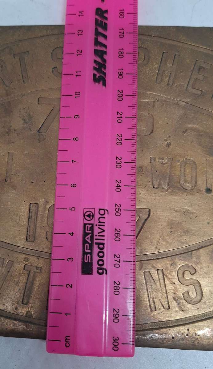 Brass workplate from a Locomotive