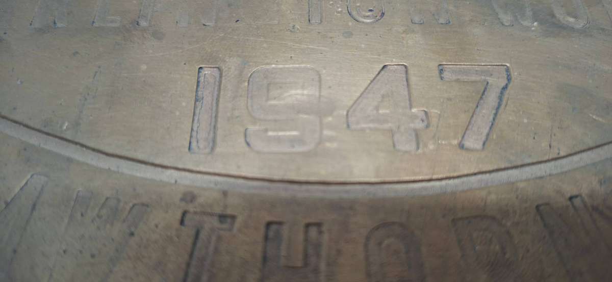 Brass workplate from a Locomotive