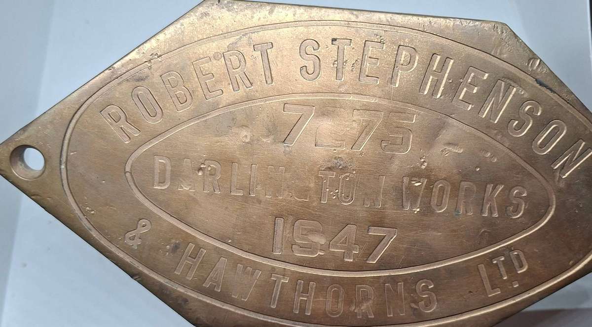 Brass workplate from a Locomotive