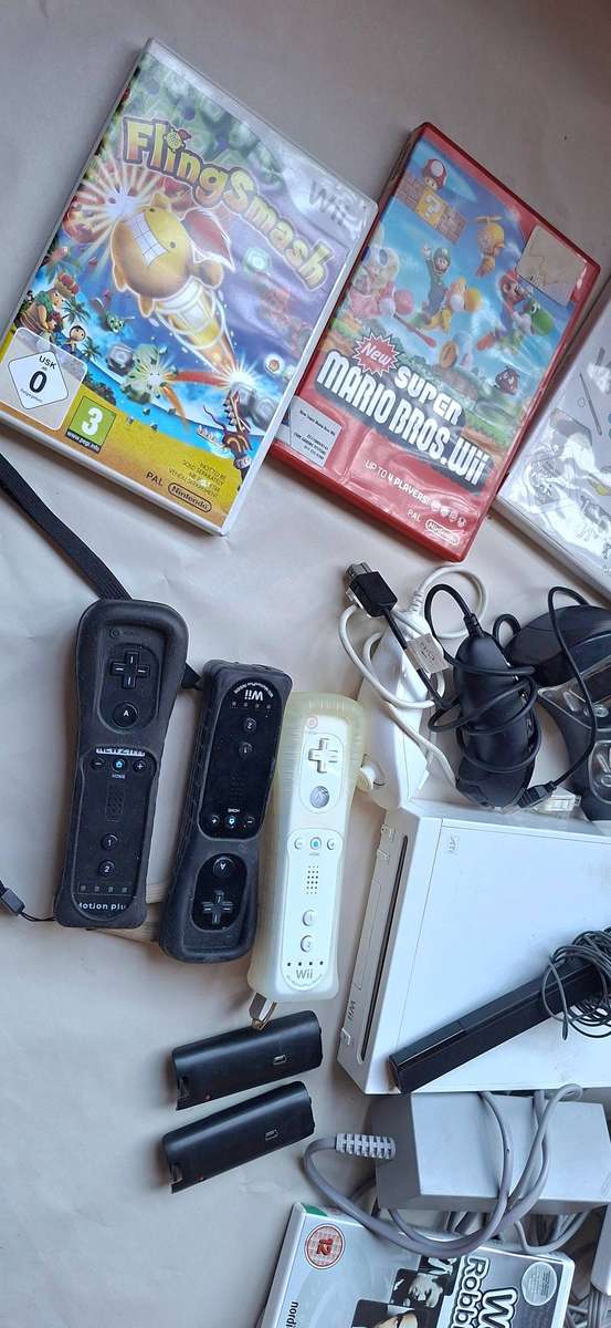 Nintendo Wii with games and consoles