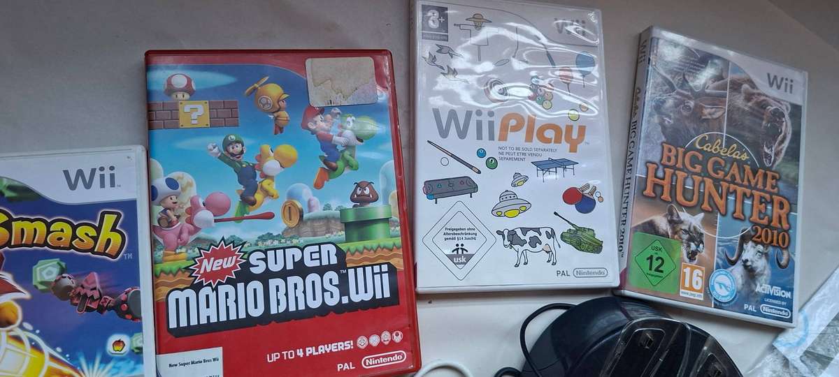 Nintendo Wii with games and consoles