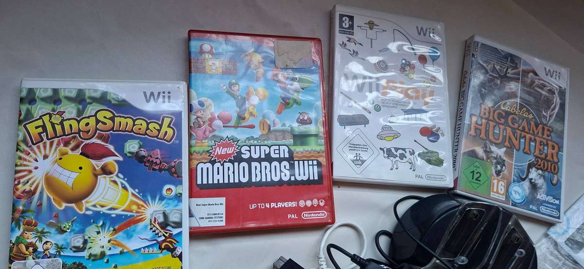 Nintendo Wii with games and consoles