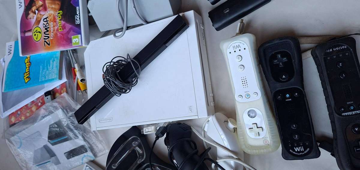 Nintendo Wii with games and consoles