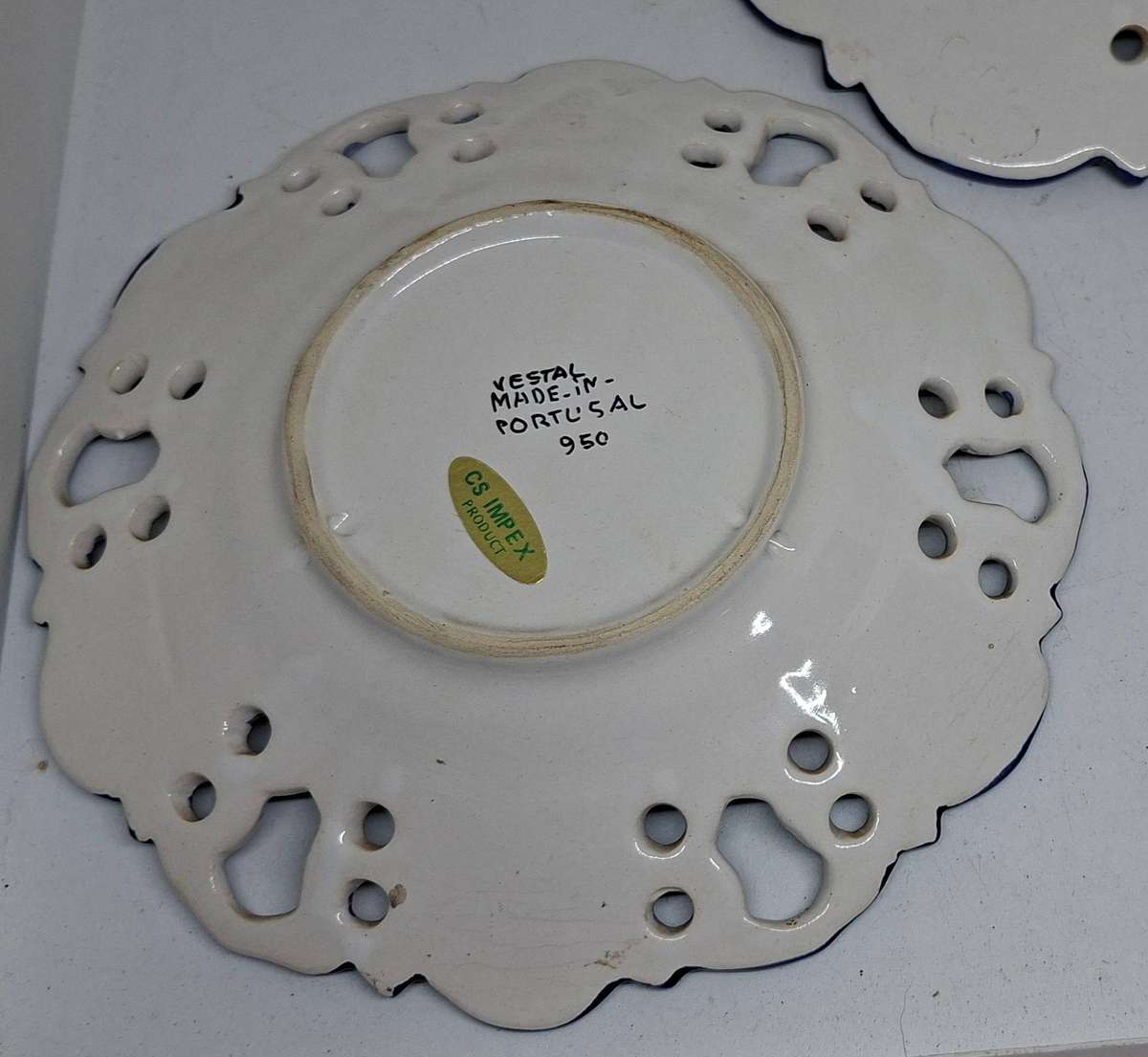 Two Vestal  handpainted plates -Portugal