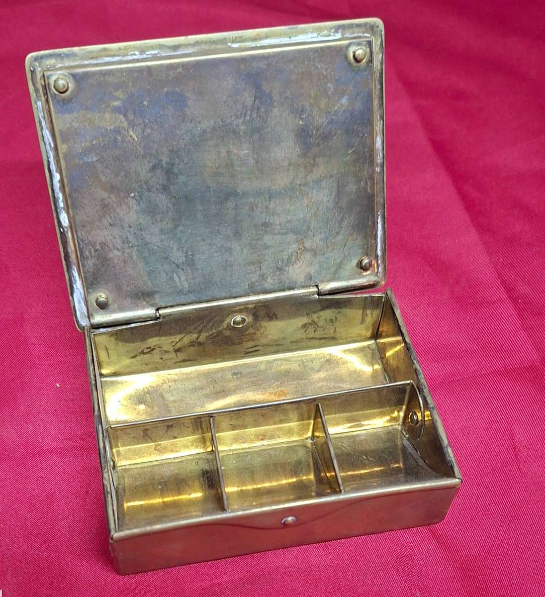 Vintage art deco style Ges  Gesch brass box