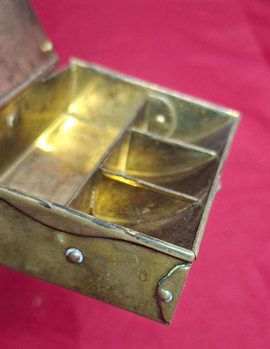 Vintage art deco style Ges  Gesch brass box