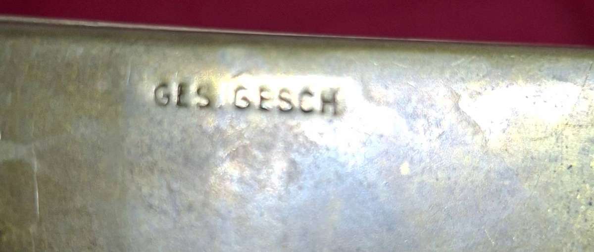 Vintage art deco style Ges  Gesch brass box