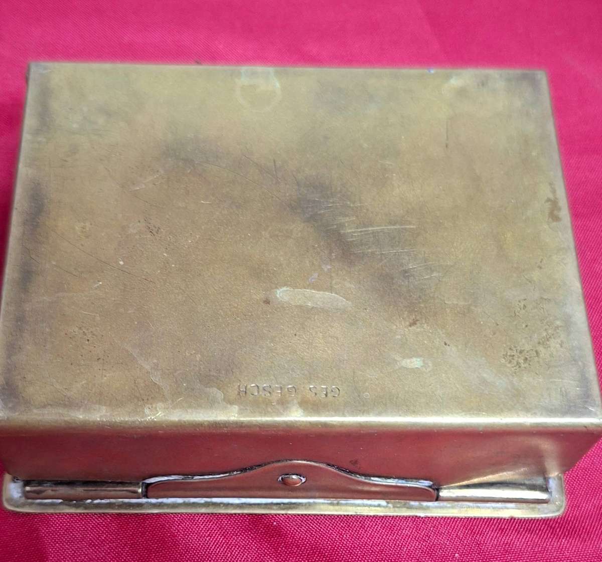 Vintage art deco style Ges  Gesch brass box