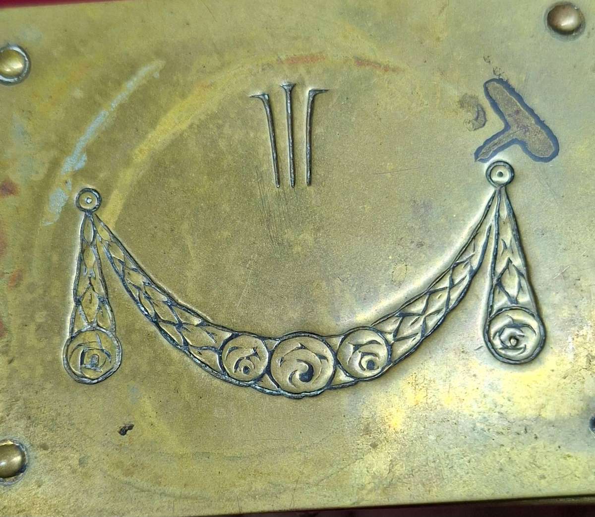 Vintage art deco style Ges  Gesch brass box