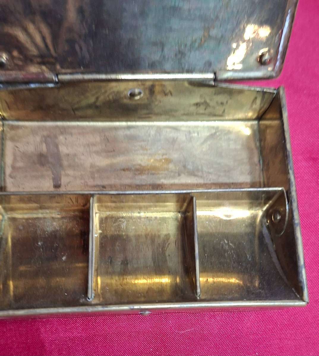 Vintage art deco style Ges  Gesch brass box