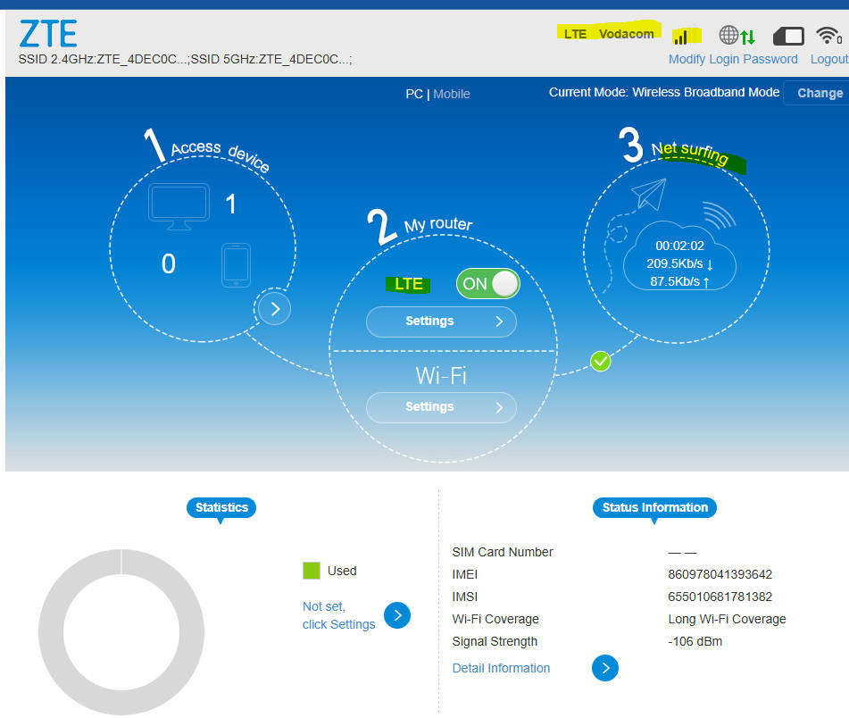 ZTE MF286C LTE 4G WiFi Router