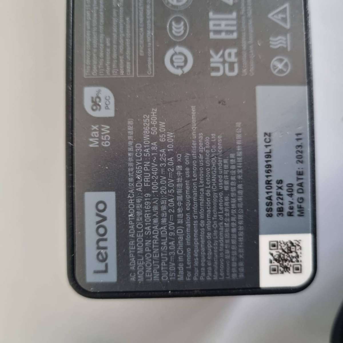 Lenovo Original 65W Type-C Charger