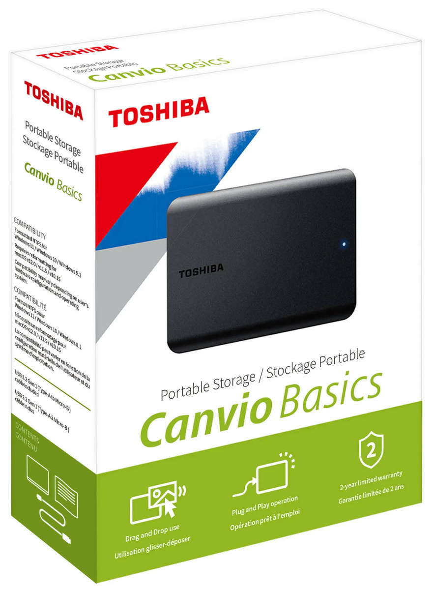 Toshiba Canvio Basic 2TB 2.5'' External Hard Drive