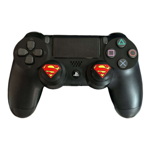 4 Pieces Superman Themed Silicone Analog Thumb Grip Stick Cover for PS/Xbox