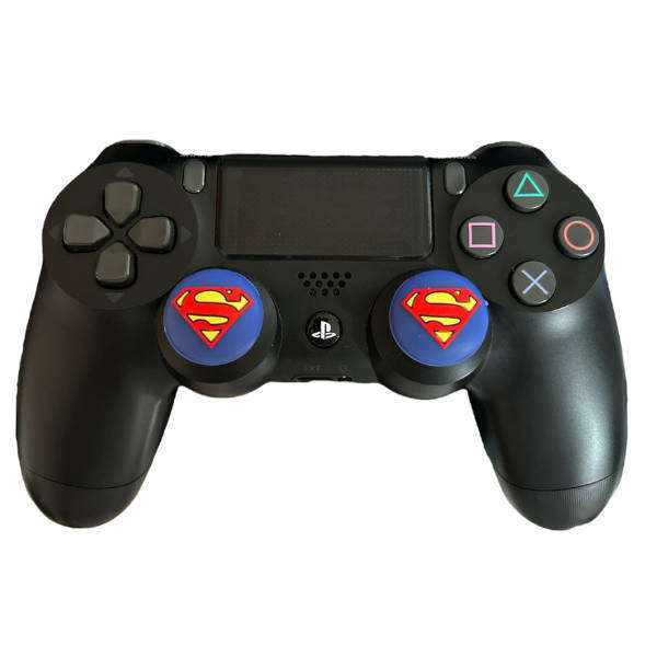 4 Pieces Superman Themed Silicone Analog Thumb Grip Stick Cover for PS/Xbox