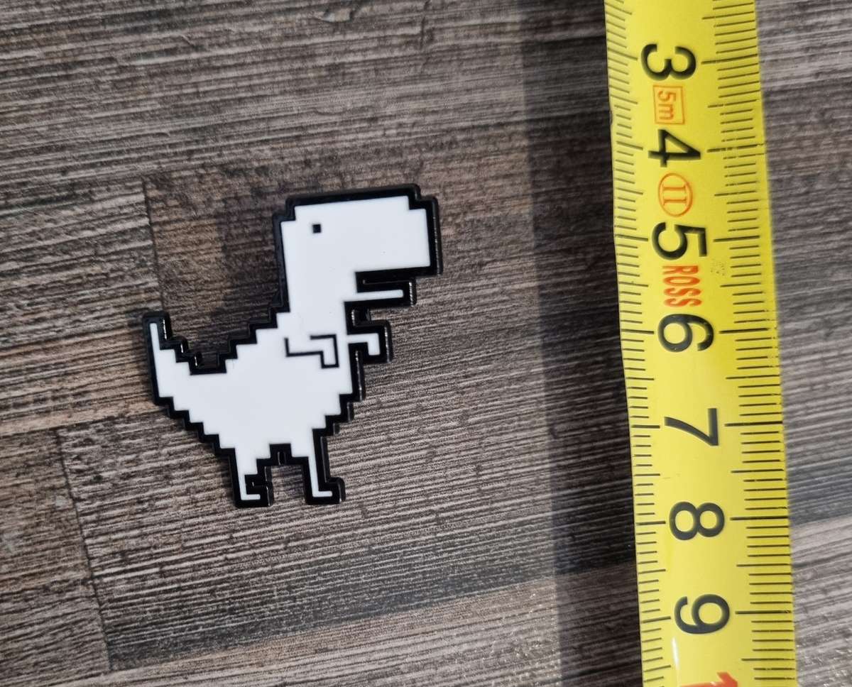 No Internet Dino Enamel Pin