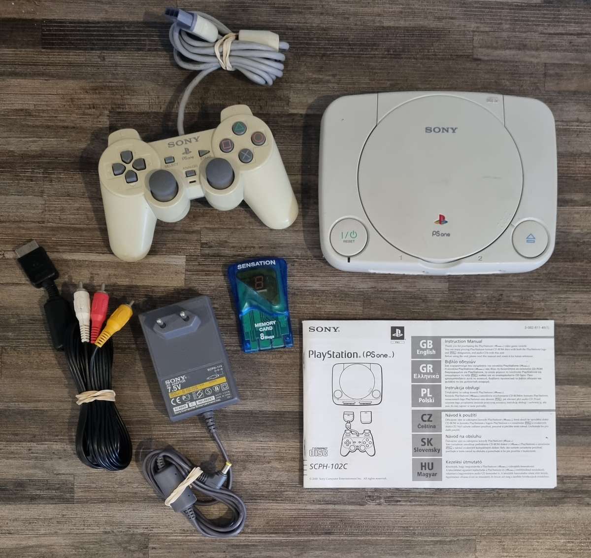 PS1 Console + Controller + Memory Card