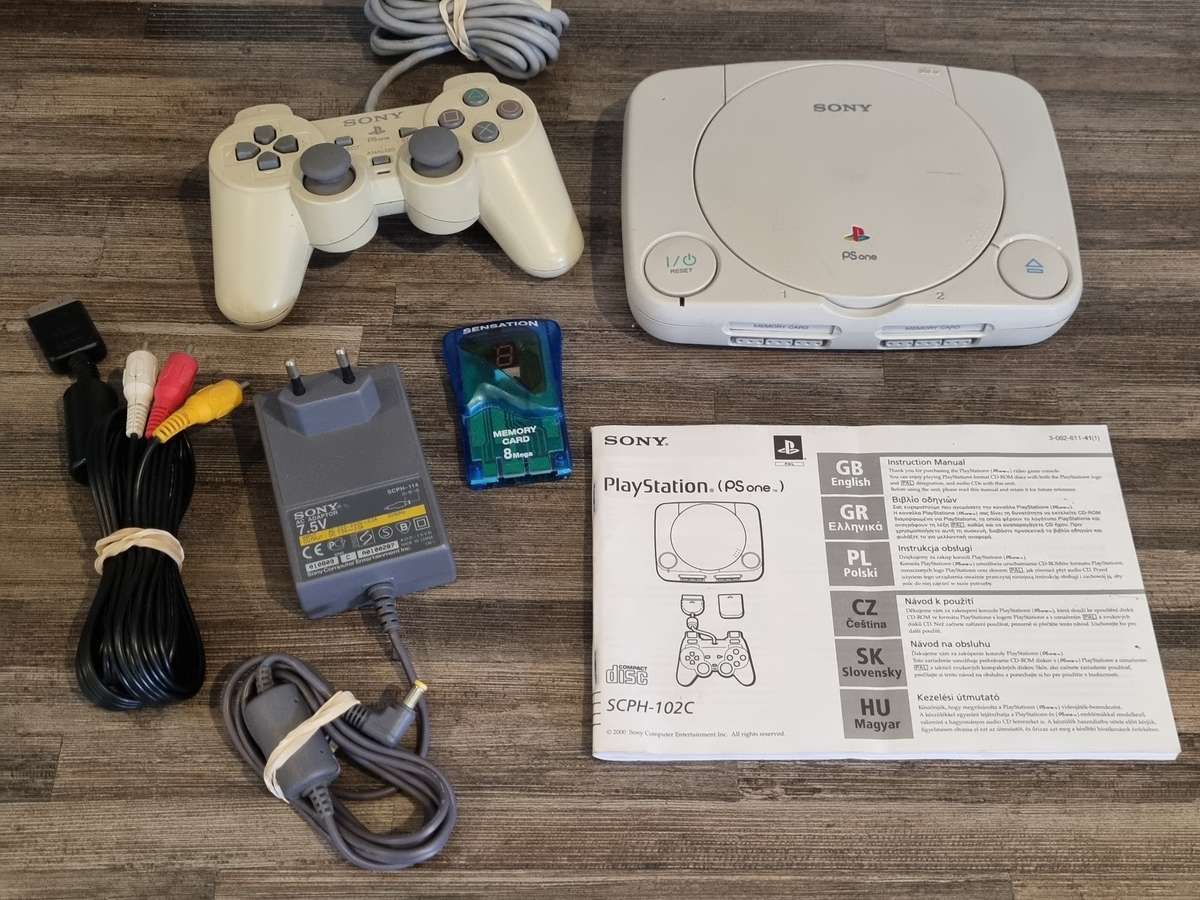PS1 Console + Controller + Memory Card
