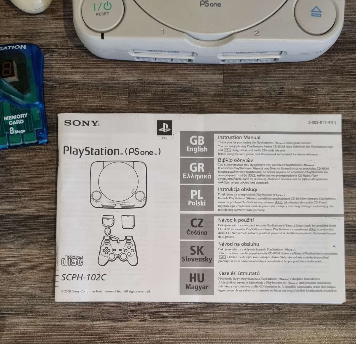 PS1 Console + Controller + Memory Card