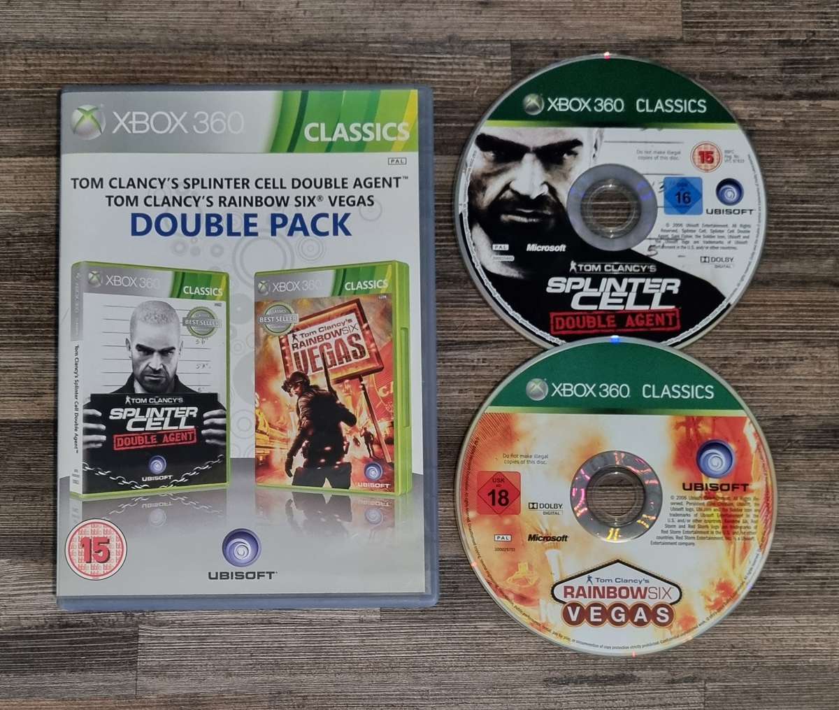 Tom Clancy's Splinter Cell Double Agent + Rainbow Six Vegas Double Pack for Xbox 360
