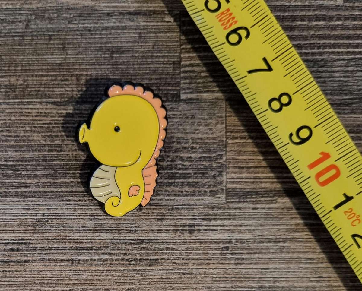 Cartoon Seahorse Enamel Pin