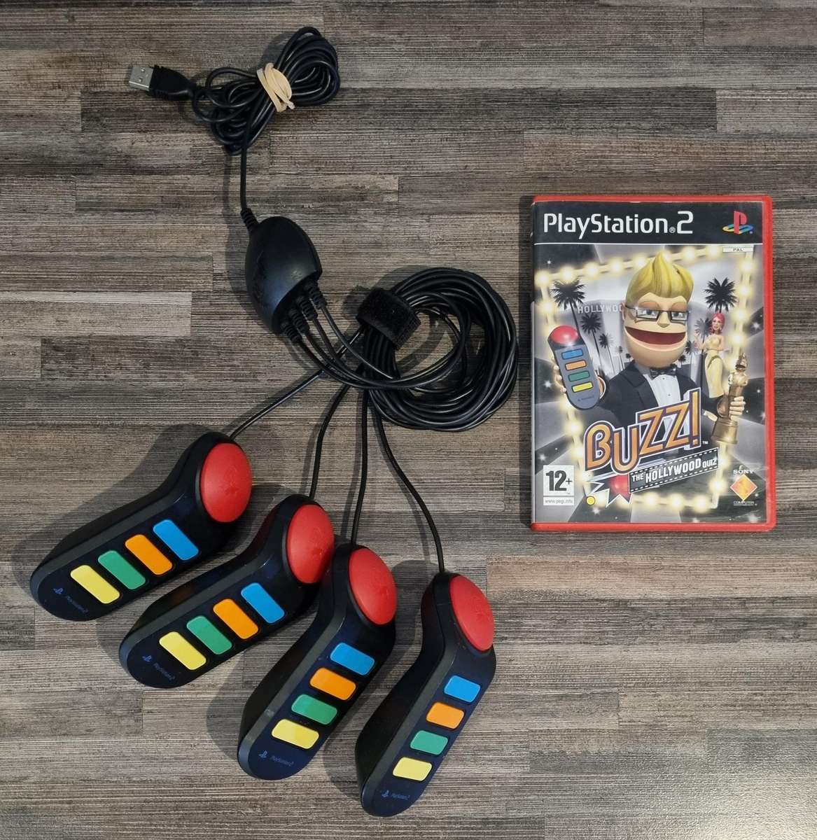 Buzz Controllers + Game for PS2