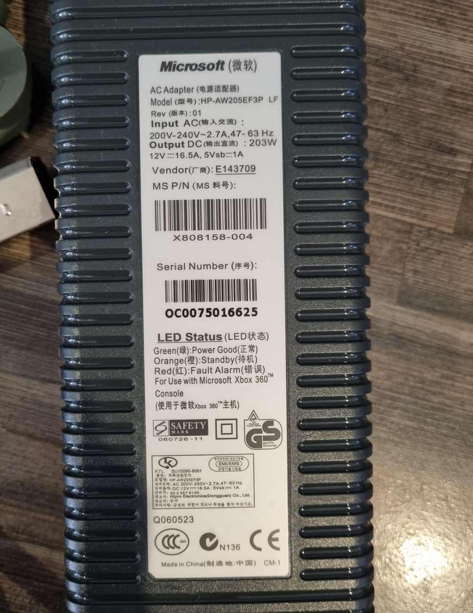 Power Cable for Xbox 360 Phat