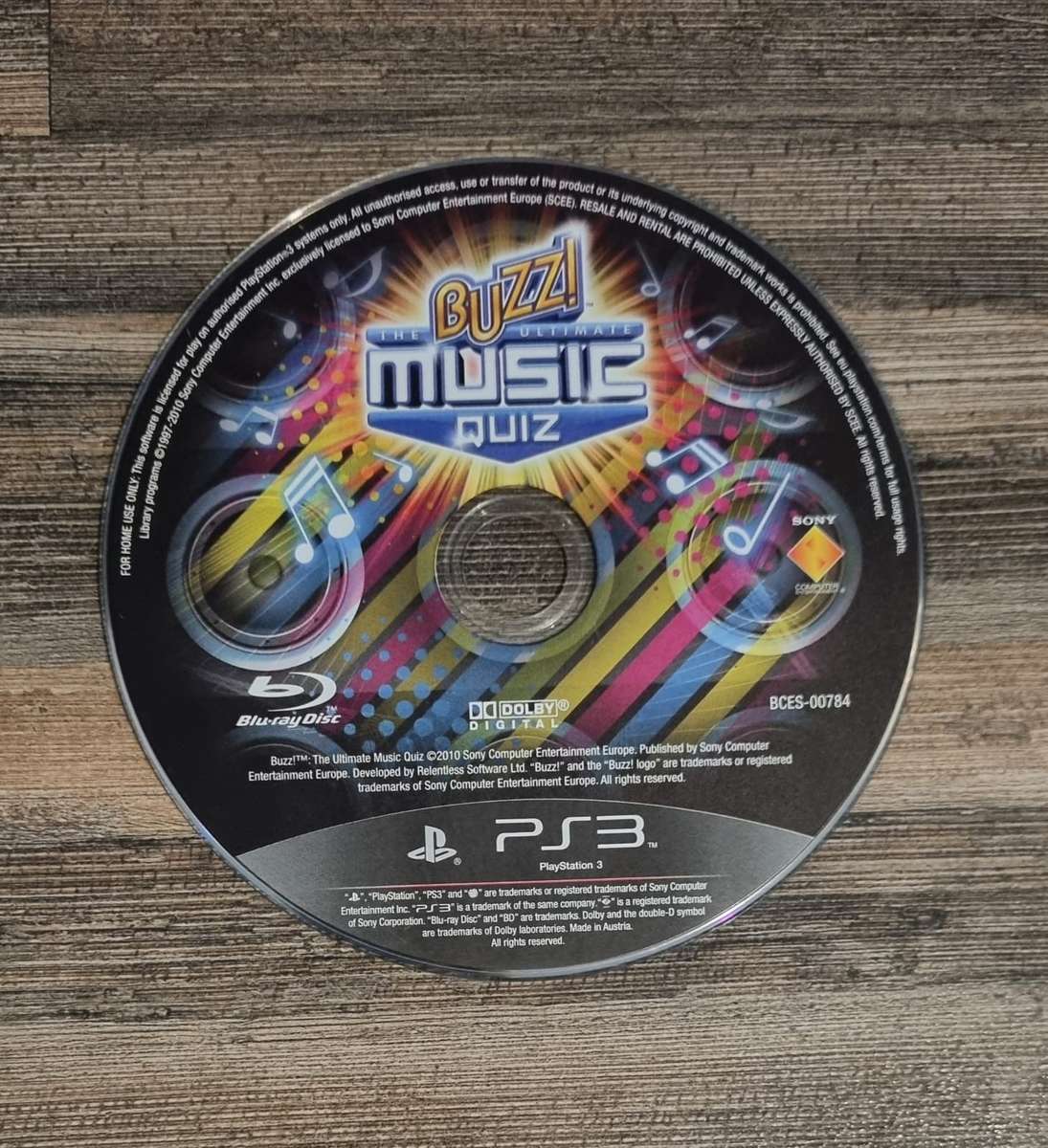 Buzz Music Quiz for PS3 - Disc Only