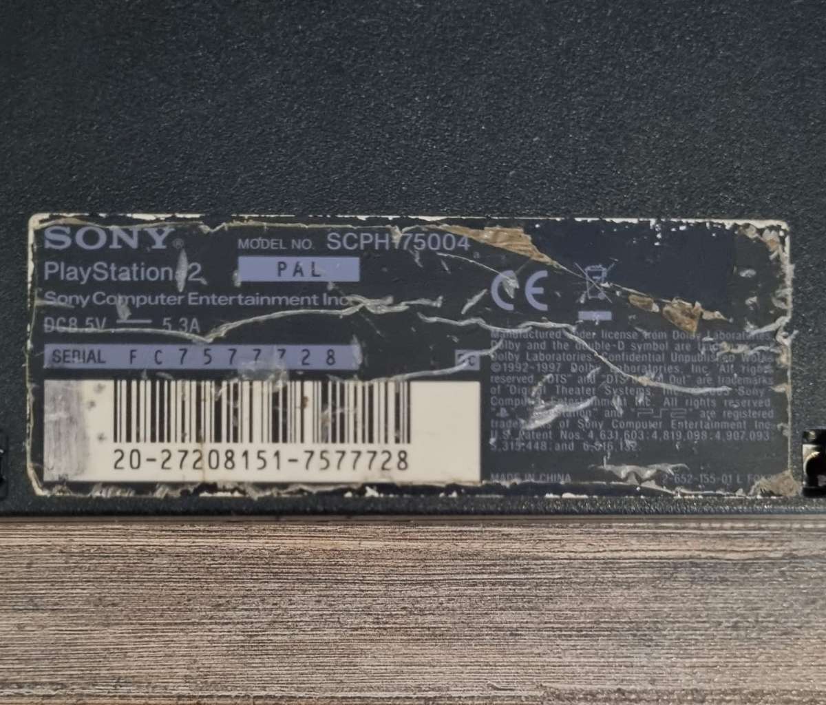 PS2 Console + Cables