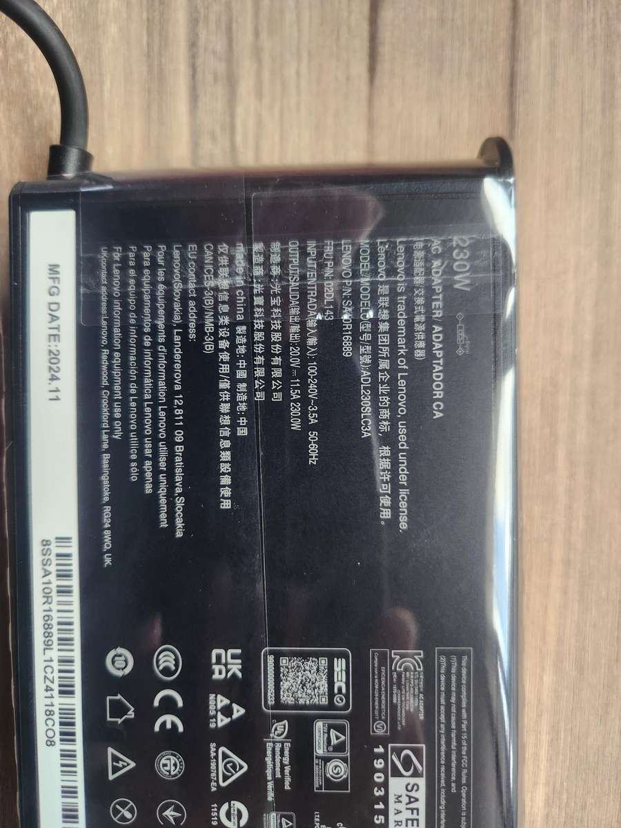 Lenovo Big Square USB 230W 20V 11.5A Laptop Notebook Power Adapter