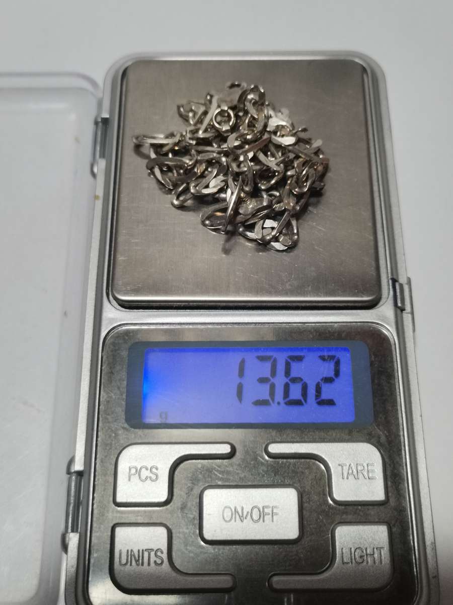 925 SIVER NECKLACE. STAMPED. WEIGHT: 13.62 GRAMS. LENGHT: 55CM.