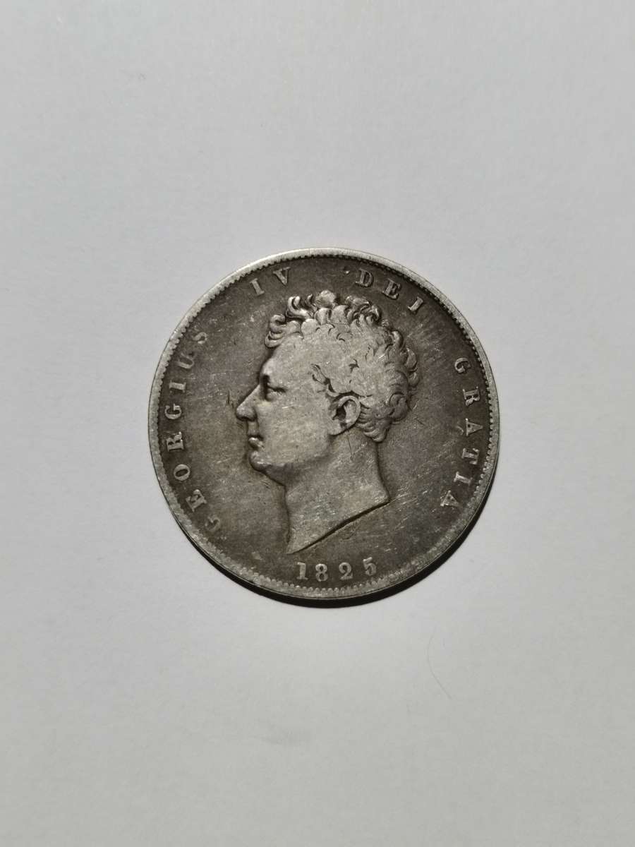 1825 BRITAIN SILVER 925 HALF CROWN