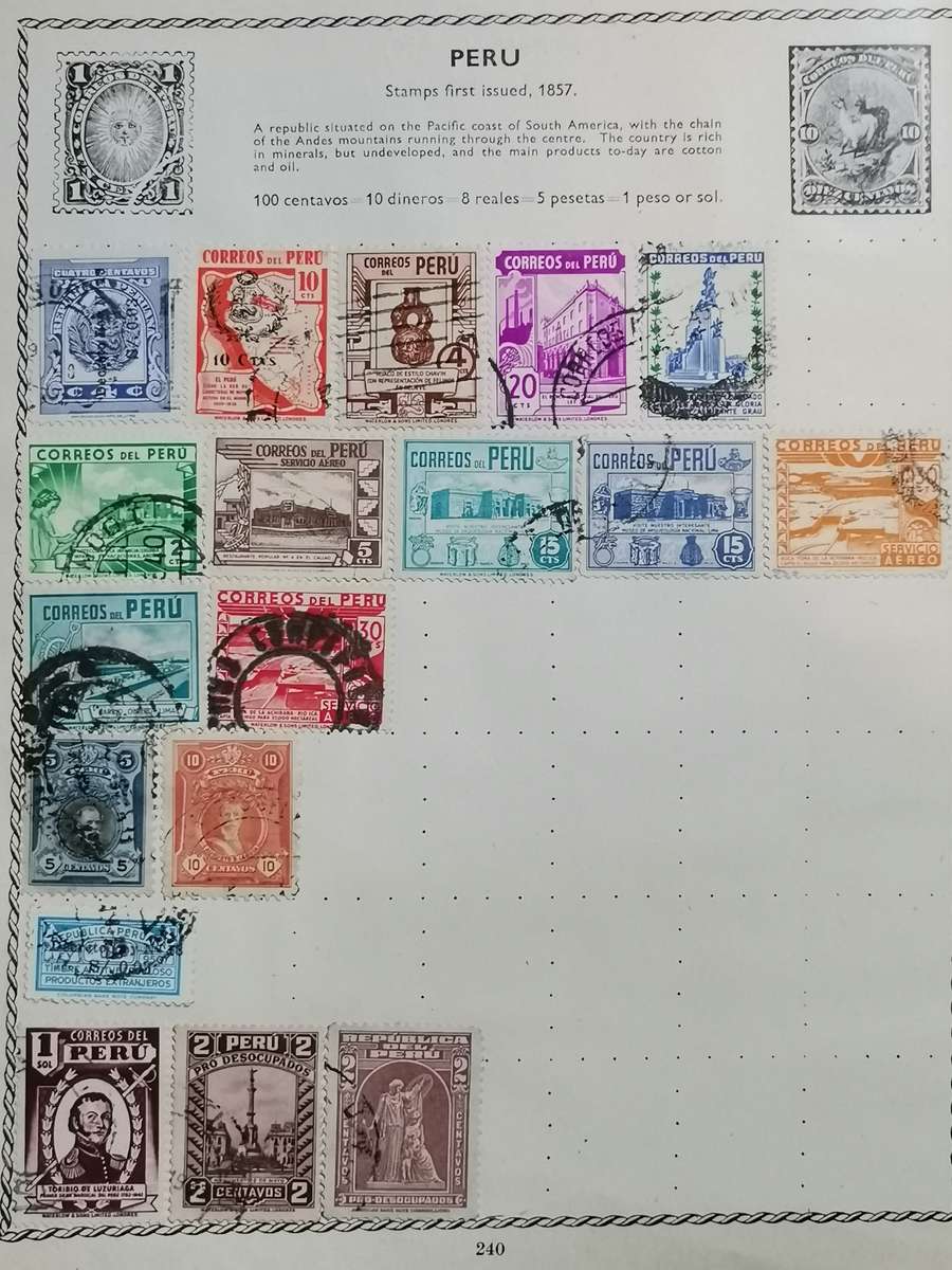 VINATGE POST WWII WORLD STAMP ALBUM WITH STAMPS.