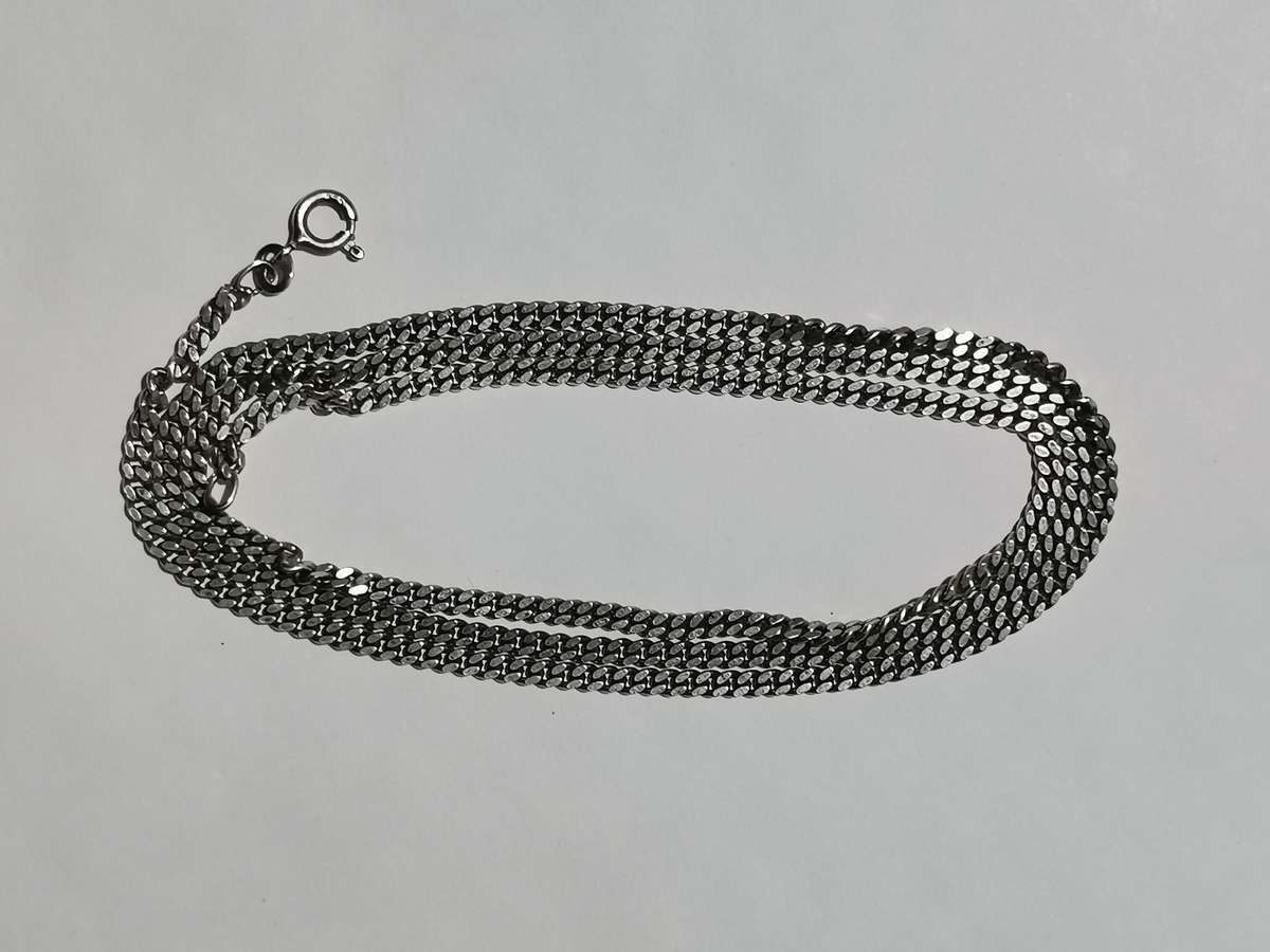 STERLING SILVER CHAIN. STAMPED. WEIGHT: 12.73 GRAMS.