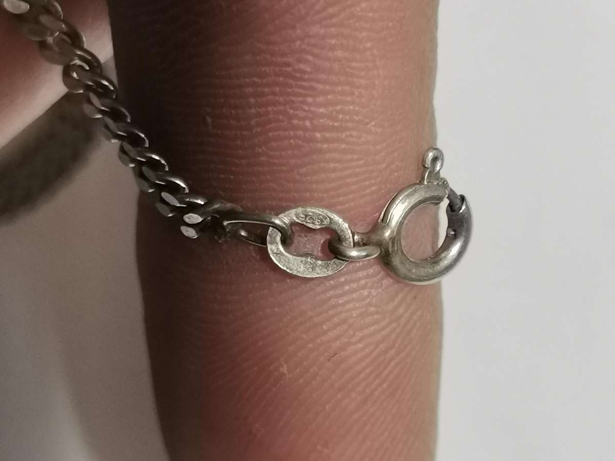STERLING SILVER CHAIN. STAMPED. WEIGHT: 12.73 GRAMS.