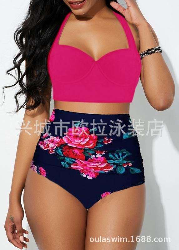 HIGH WAIST FLORAL BIKINI - SMALL