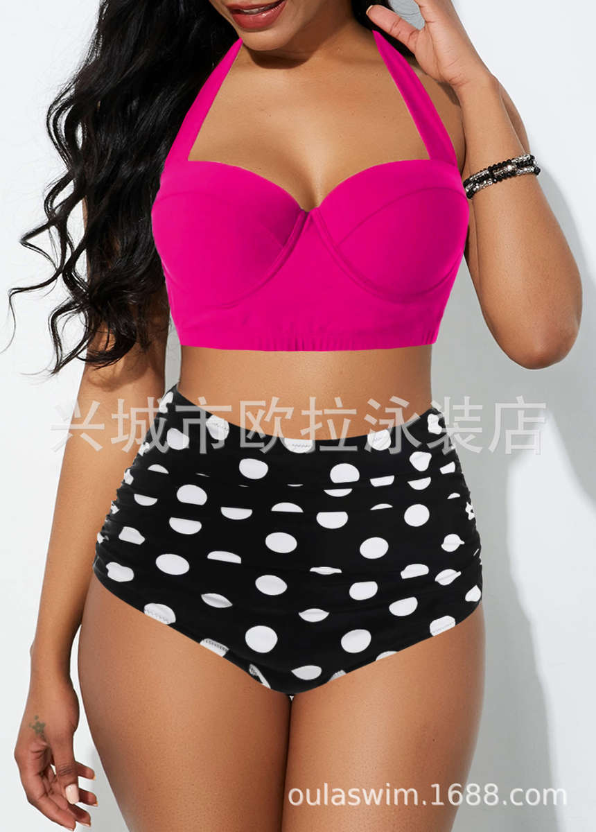 POKER DOT HIGHWAIST BIKINI - LARGE