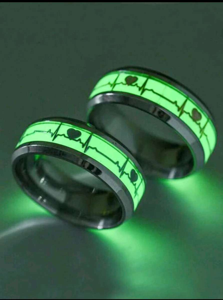 MEN'S GLOW IN THE DARK GREEN RINGS - 17CM