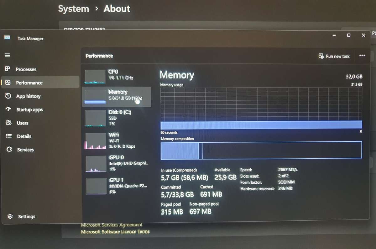 Dell Precision 5530 - 32GB RAM - 512GB NVME SSD - NVIDIA P2000 GPU -i 7 8850H CPU