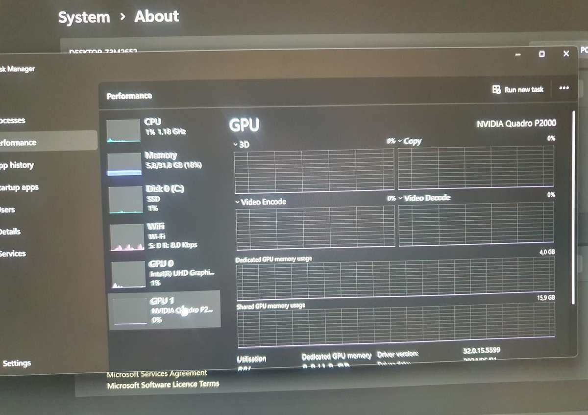 Dell Precision 5530 - 32GB RAM - 512GB NVME SSD - NVIDIA P2000 GPU -i 7 8850H CPU