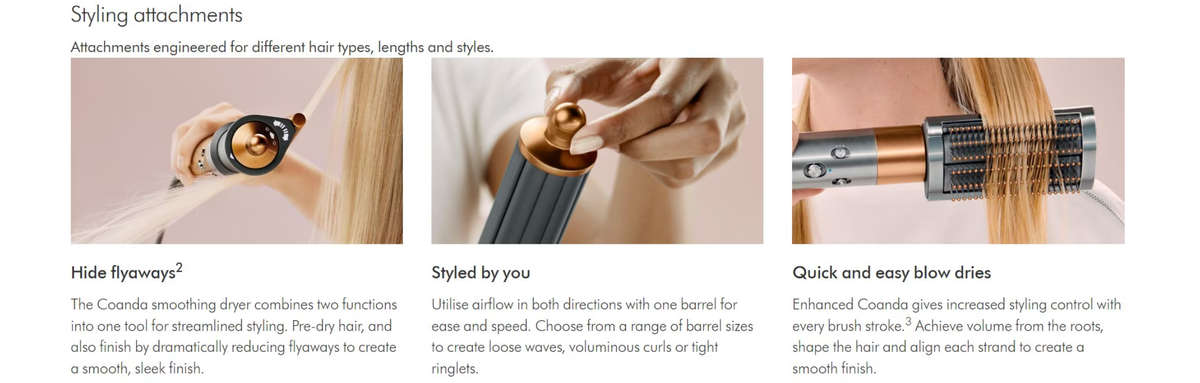 Dyson Airwrap Multi-Styler Complete Long (Bright Nickel Bright Copper)