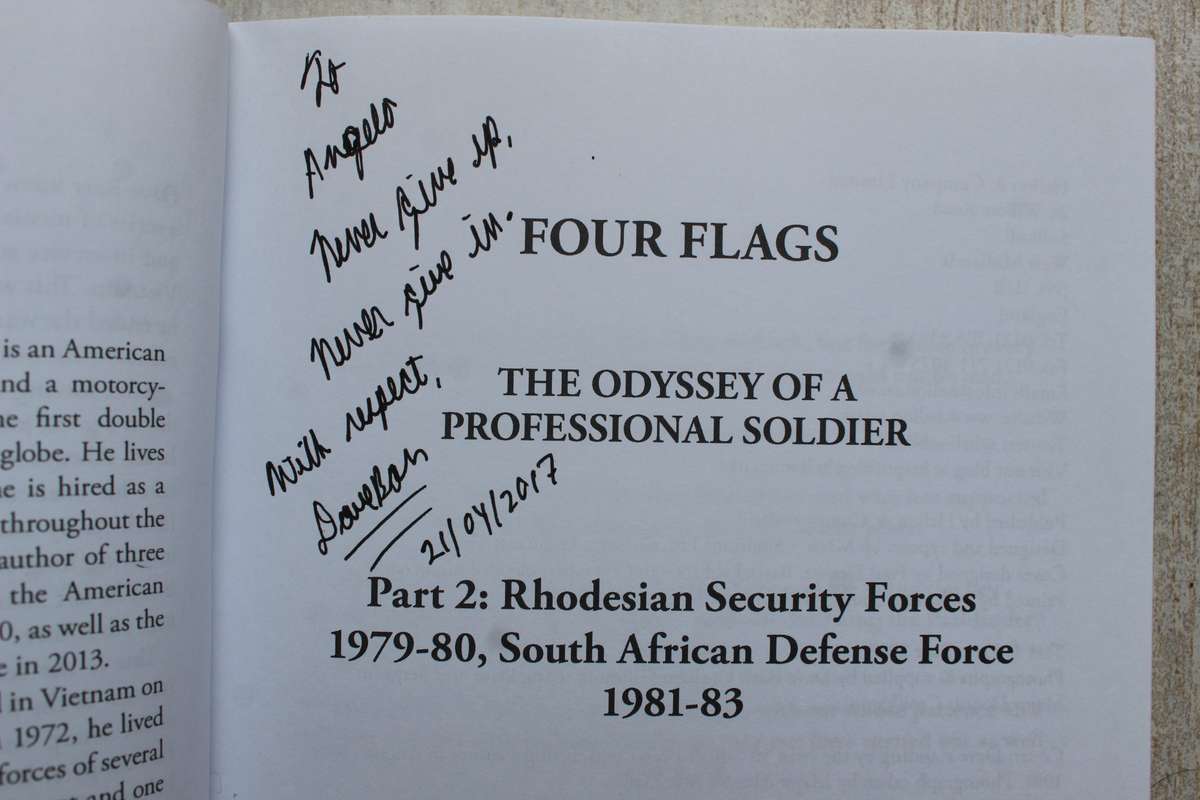 SIGNED: Four Flags, The Odyssey of a Professional Soldier: Part 1 & 2 - Dave Barr