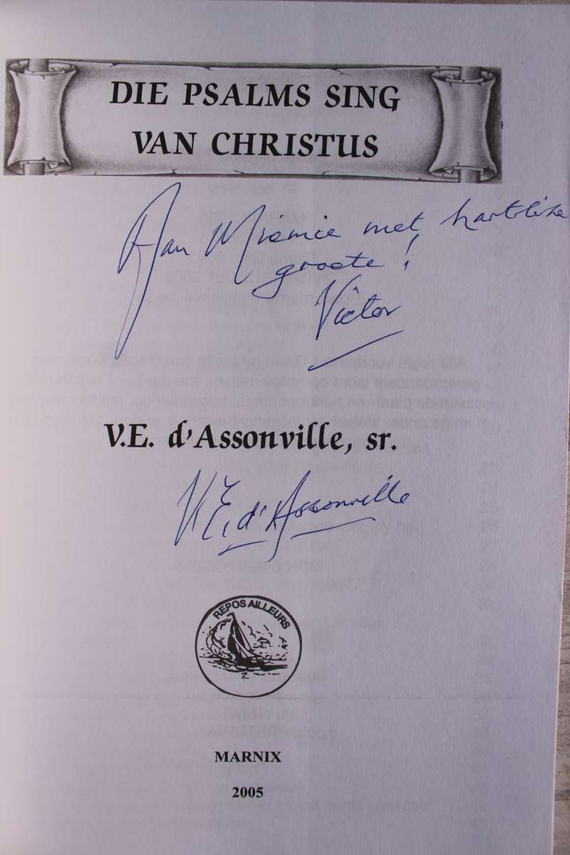 GETEKEN: Die Psalms sing van Christus  - d`Assonville