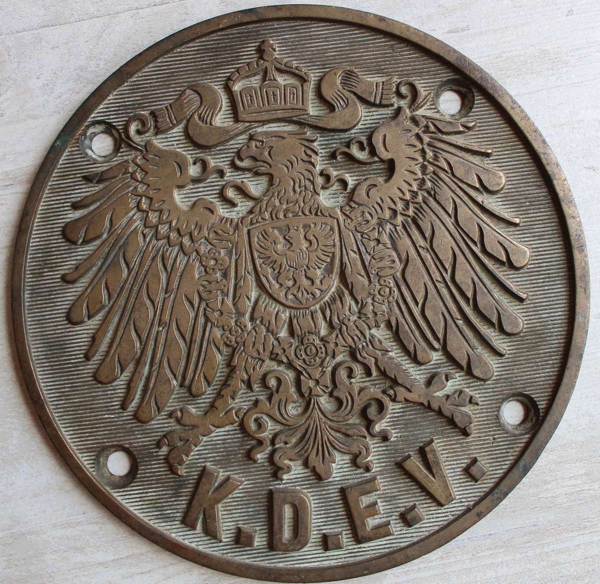 DSWA Railway solid brass plate