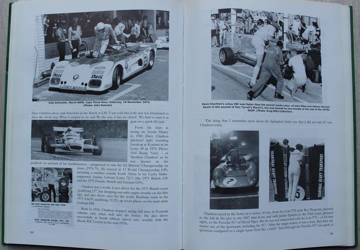 SIGNED: Mills, (Greg) SPRINGBOK SERIES - An era of Sports and Saloon Car Racing in Southern Africa
