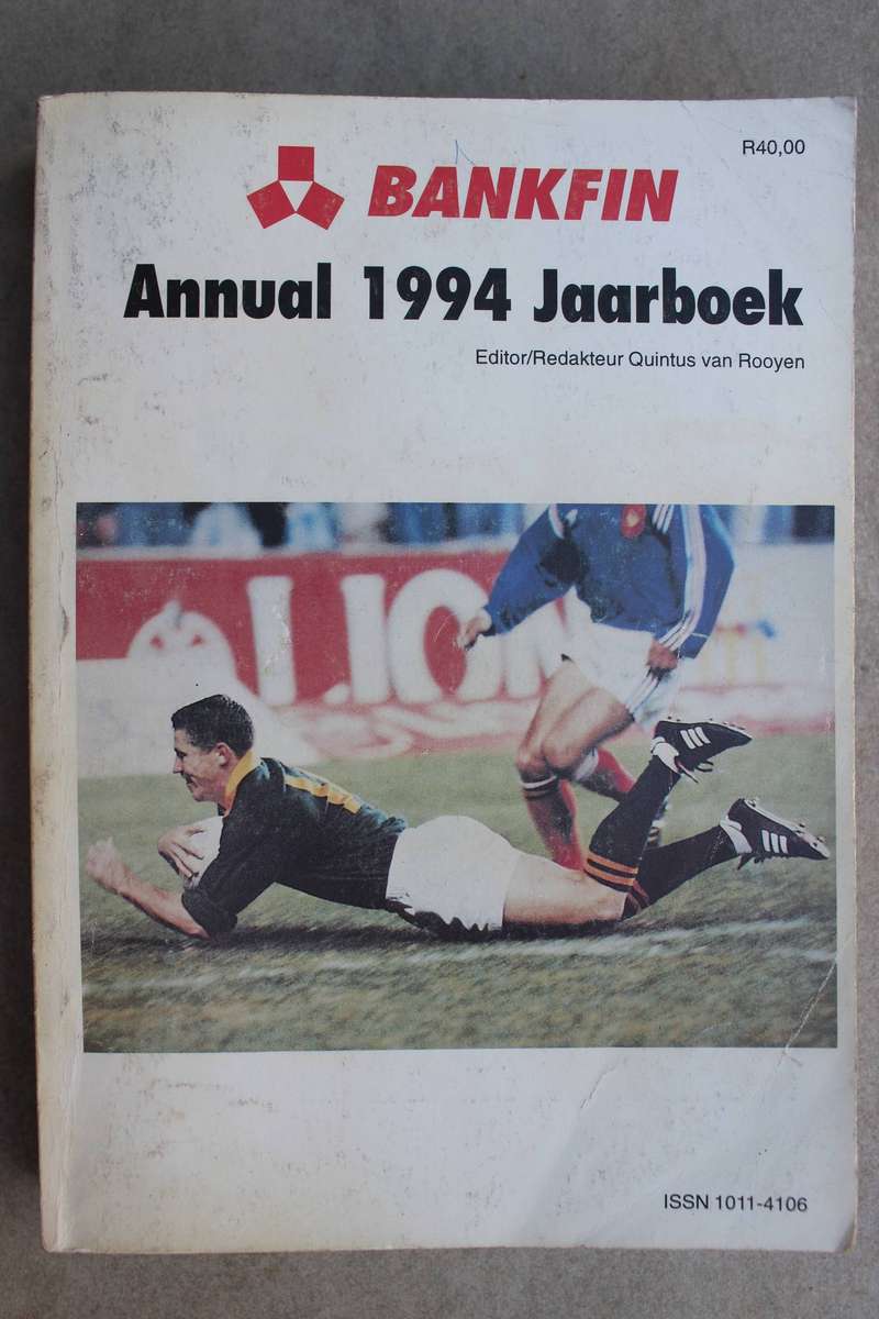 SA Bankfin Rugby Annual 1994 Jaarboek