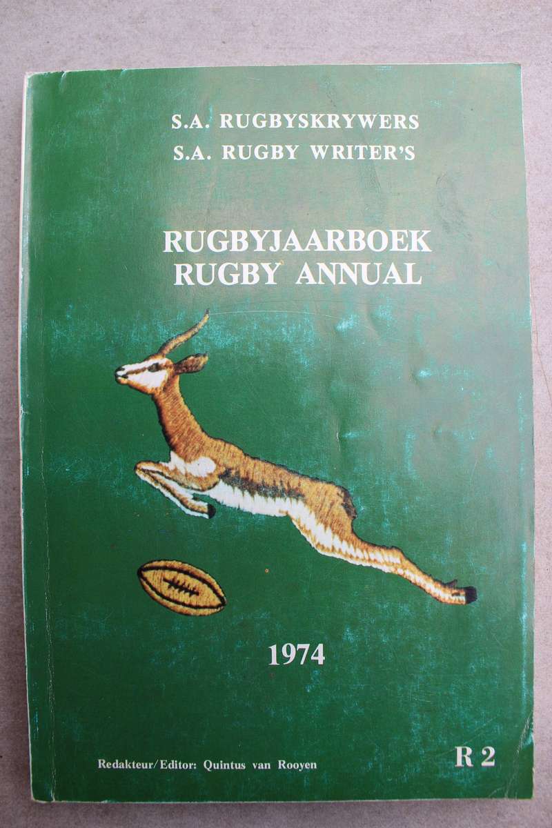 SA Rugby Annual 1974 Rugbyjaarboek