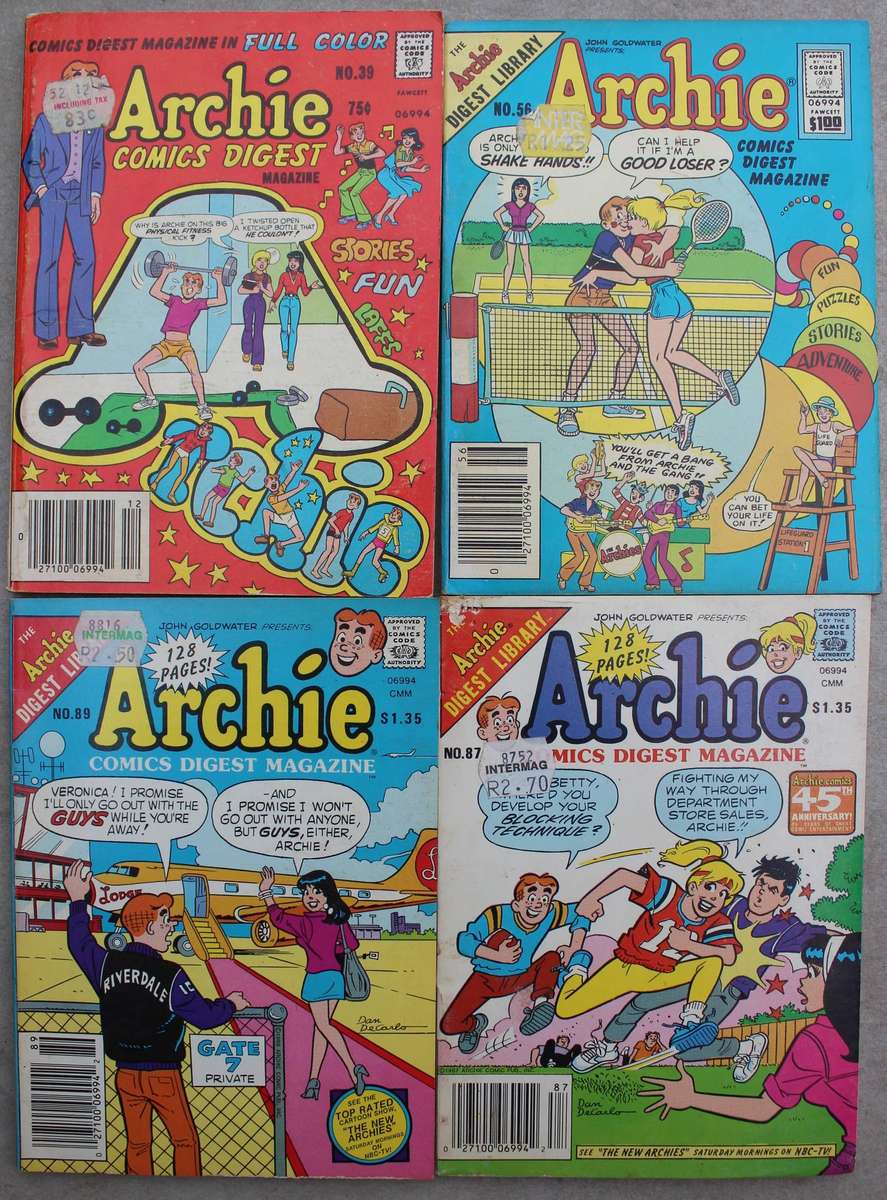 Archie Digest Magazine Comics x 4