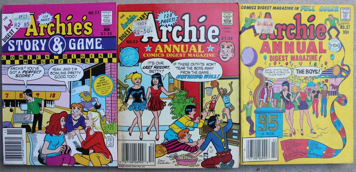 Archie Digest Comics x 3